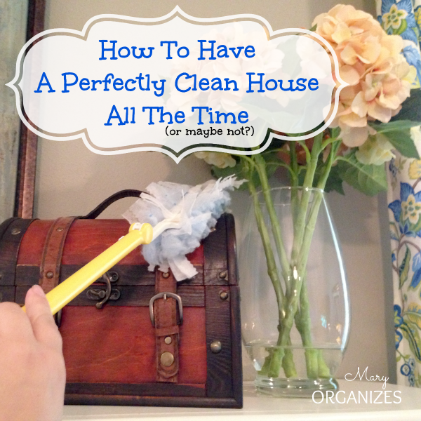 How to have a perfeclty clean house all the time or maybe not
