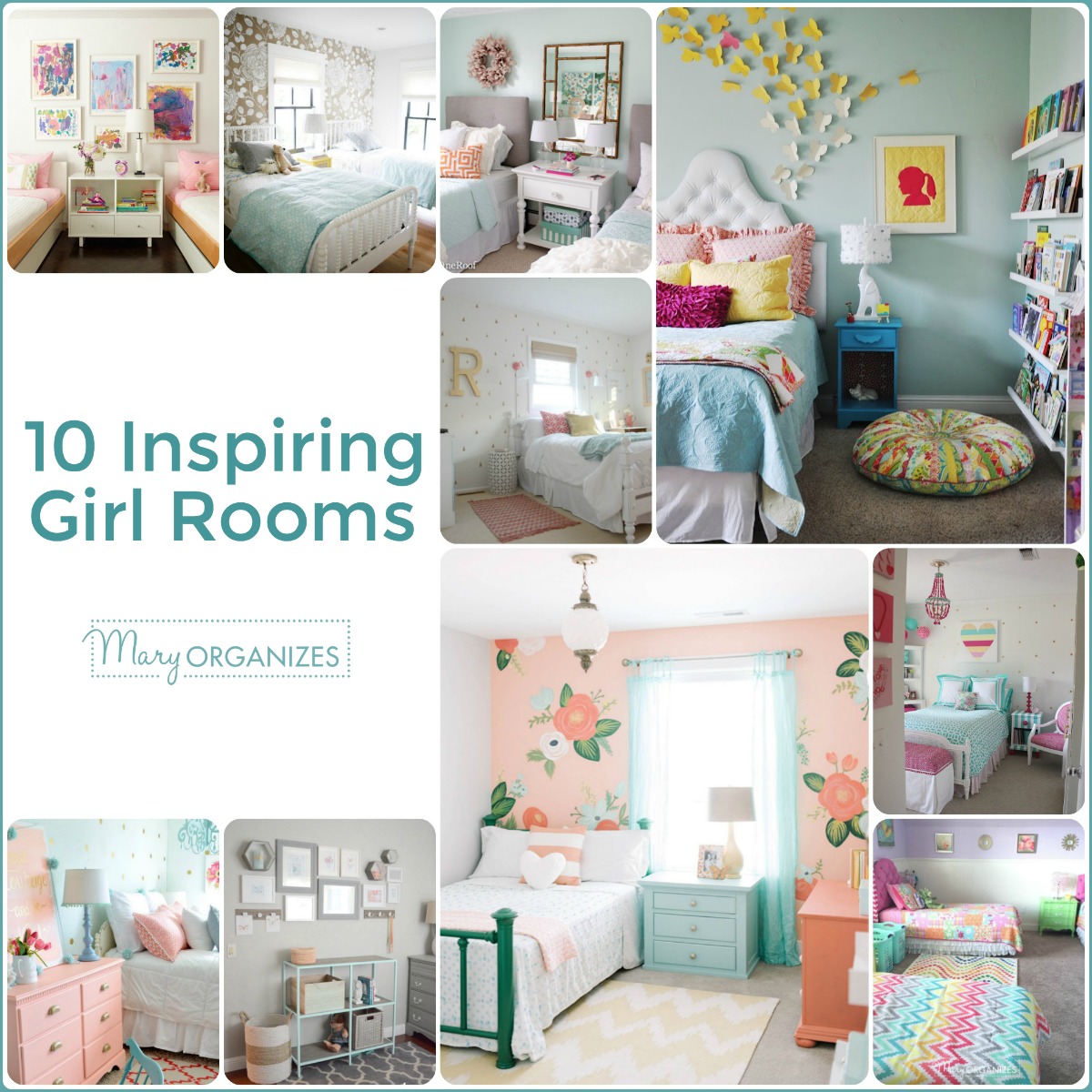10 Inspiring Girl Rooms - creatingmaryshome.com